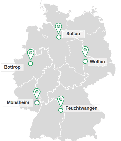 Unsere Logistikzentren in Deutschland 