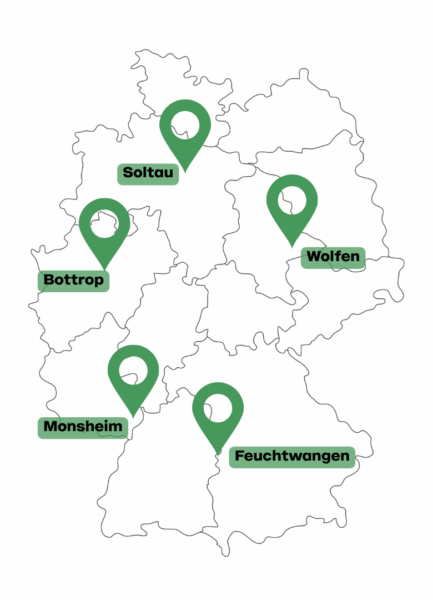 Distributionszentren von Deichmann in Deutschland